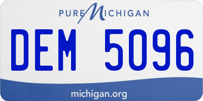 MI license plate DEM5096