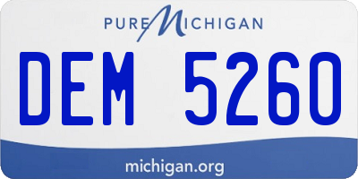MI license plate DEM5260