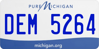 MI license plate DEM5264
