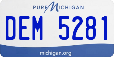 MI license plate DEM5281