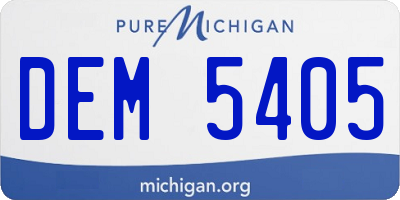 MI license plate DEM5405