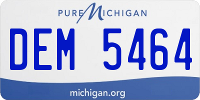 MI license plate DEM5464