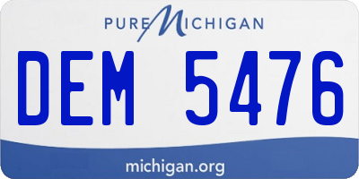 MI license plate DEM5476