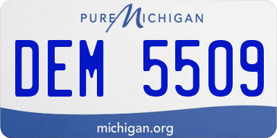 MI license plate DEM5509