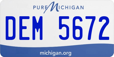 MI license plate DEM5672