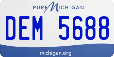 MI license plate DEM5688