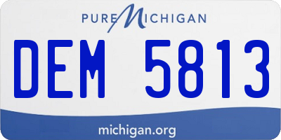 MI license plate DEM5813