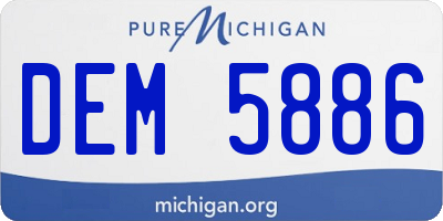 MI license plate DEM5886