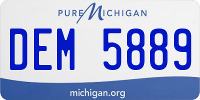 MI license plate DEM5889