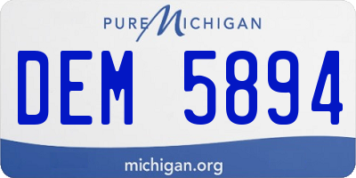 MI license plate DEM5894