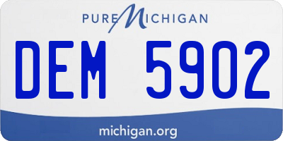 MI license plate DEM5902