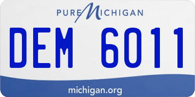 MI license plate DEM6011