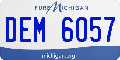 MI license plate DEM6057
