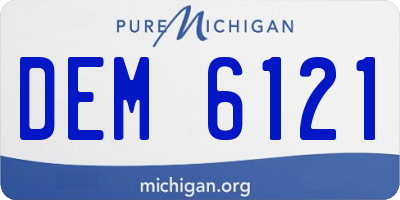 MI license plate DEM6121