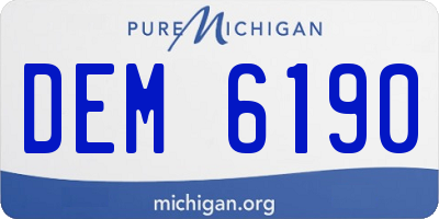 MI license plate DEM6190