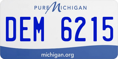 MI license plate DEM6215