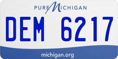 MI license plate DEM6217