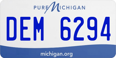MI license plate DEM6294
