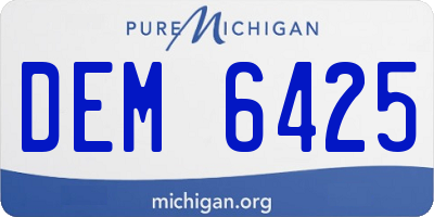 MI license plate DEM6425
