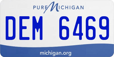 MI license plate DEM6469