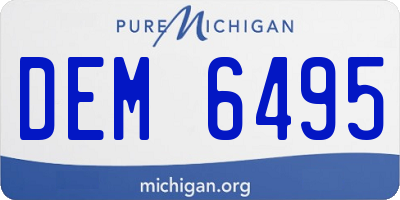 MI license plate DEM6495