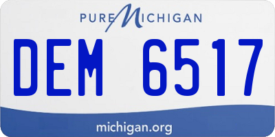 MI license plate DEM6517
