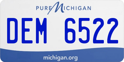 MI license plate DEM6522