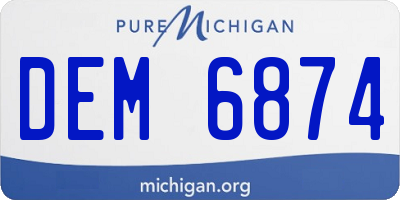 MI license plate DEM6874
