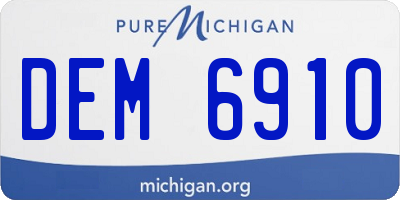 MI license plate DEM6910