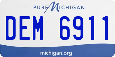 MI license plate DEM6911