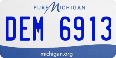MI license plate DEM6913