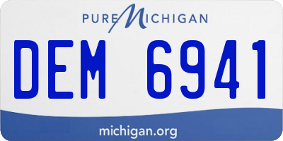 MI license plate DEM6941