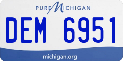 MI license plate DEM6951