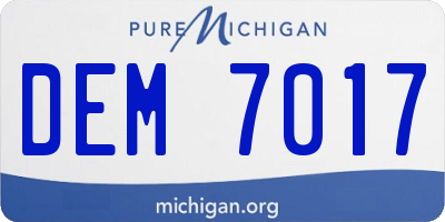 MI license plate DEM7017