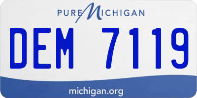 MI license plate DEM7119
