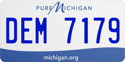MI license plate DEM7179