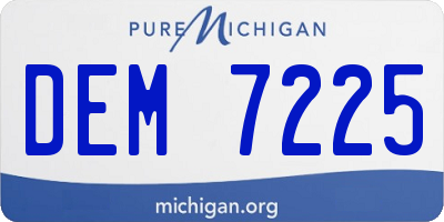 MI license plate DEM7225