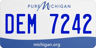 MI license plate DEM7242