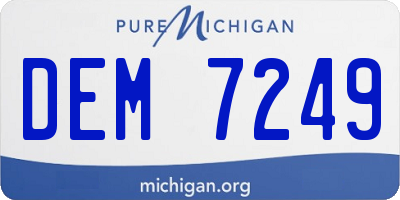 MI license plate DEM7249