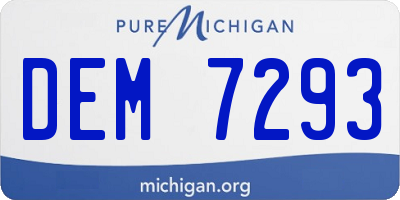 MI license plate DEM7293