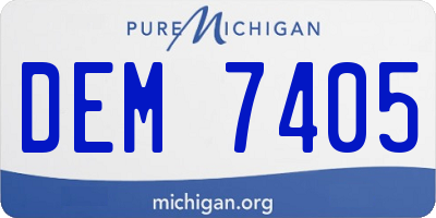 MI license plate DEM7405