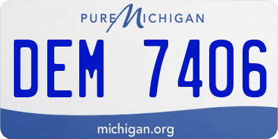 MI license plate DEM7406