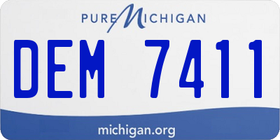 MI license plate DEM7411