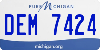 MI license plate DEM7424