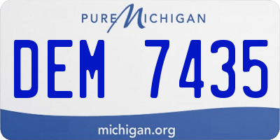 MI license plate DEM7435