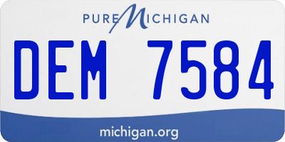 MI license plate DEM7584
