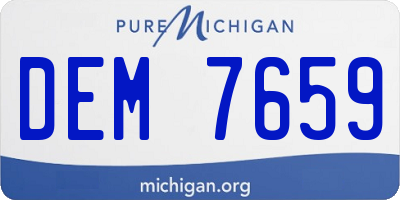 MI license plate DEM7659