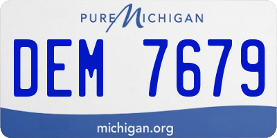 MI license plate DEM7679