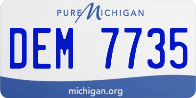 MI license plate DEM7735