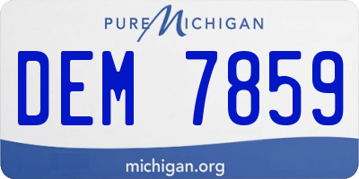 MI license plate DEM7859